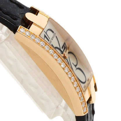 HARRY WINSTON ハリーウィンストン AVCQHM16RR033 アヴェニュー C ミニ ベゼル ダイヤモンド 腕時計 K18PG レディース 中古