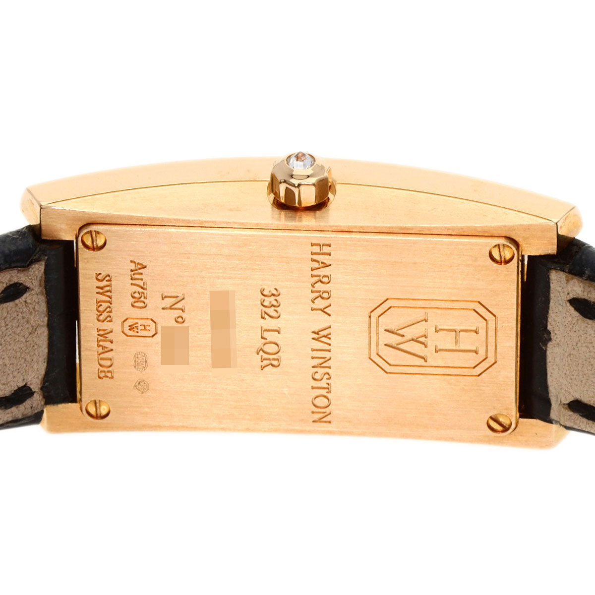 HARRY WINSTON ハリーウィンストン AVCQHM16RR033 アヴェニュー C ミニ ベゼル ダイヤモンド 腕時計 K18PG レディース 中古