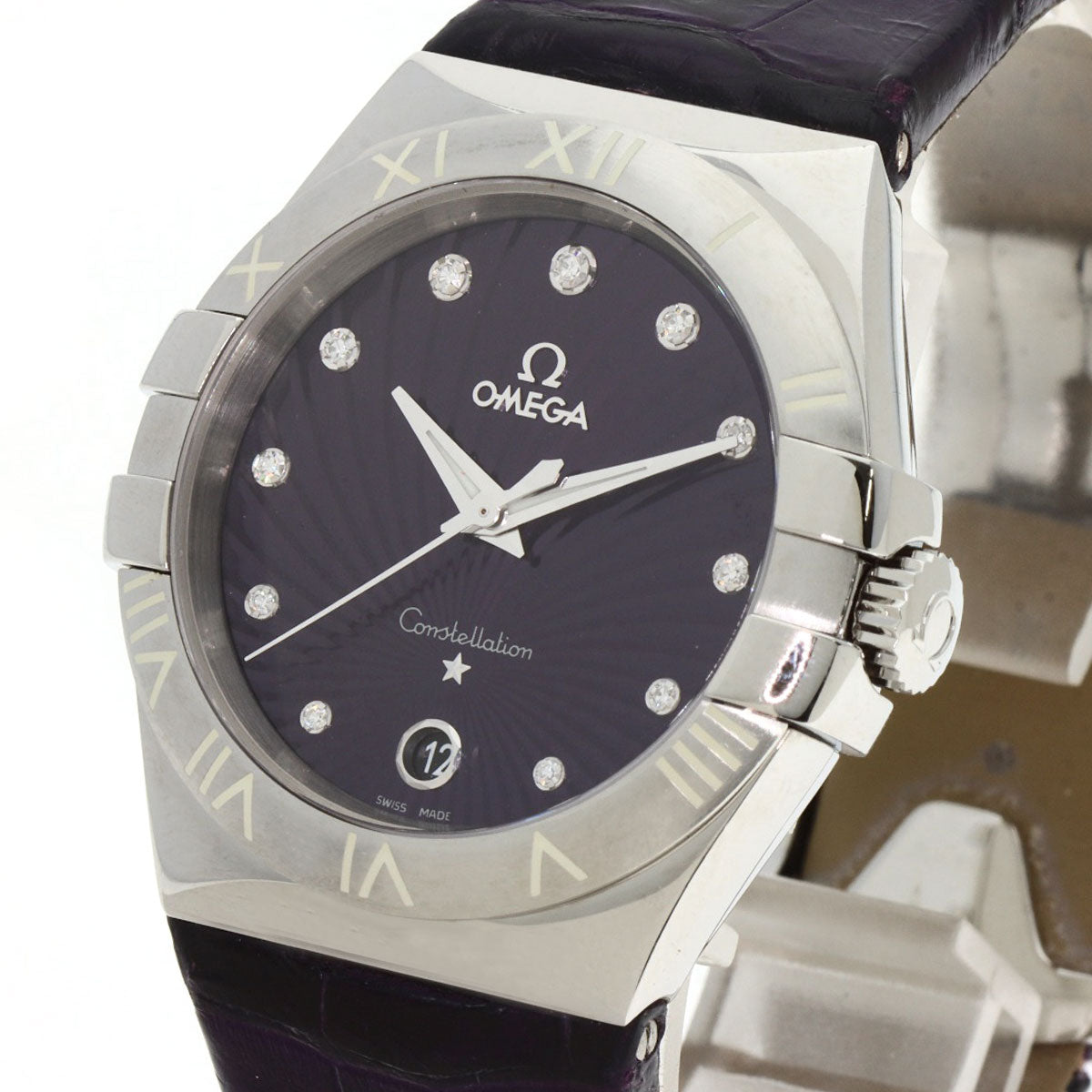 OMEGA オメガ 123.13.35.60.60.001 コンステレーション 11P ダイヤモンド 腕時計 SS レディース 中古