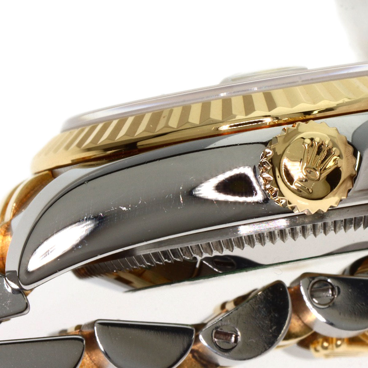 ROLEX ロレックス 179173G デイトジャスト 10P ダイヤモンド 腕時計 SS レディース 中古