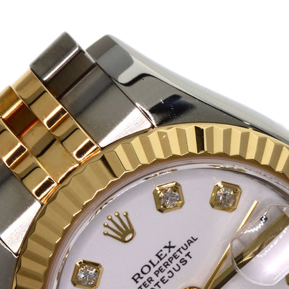 ROLEX ロレックス 179173G デイトジャスト 10P ダイヤモンド 腕時計 SS レディース 中古