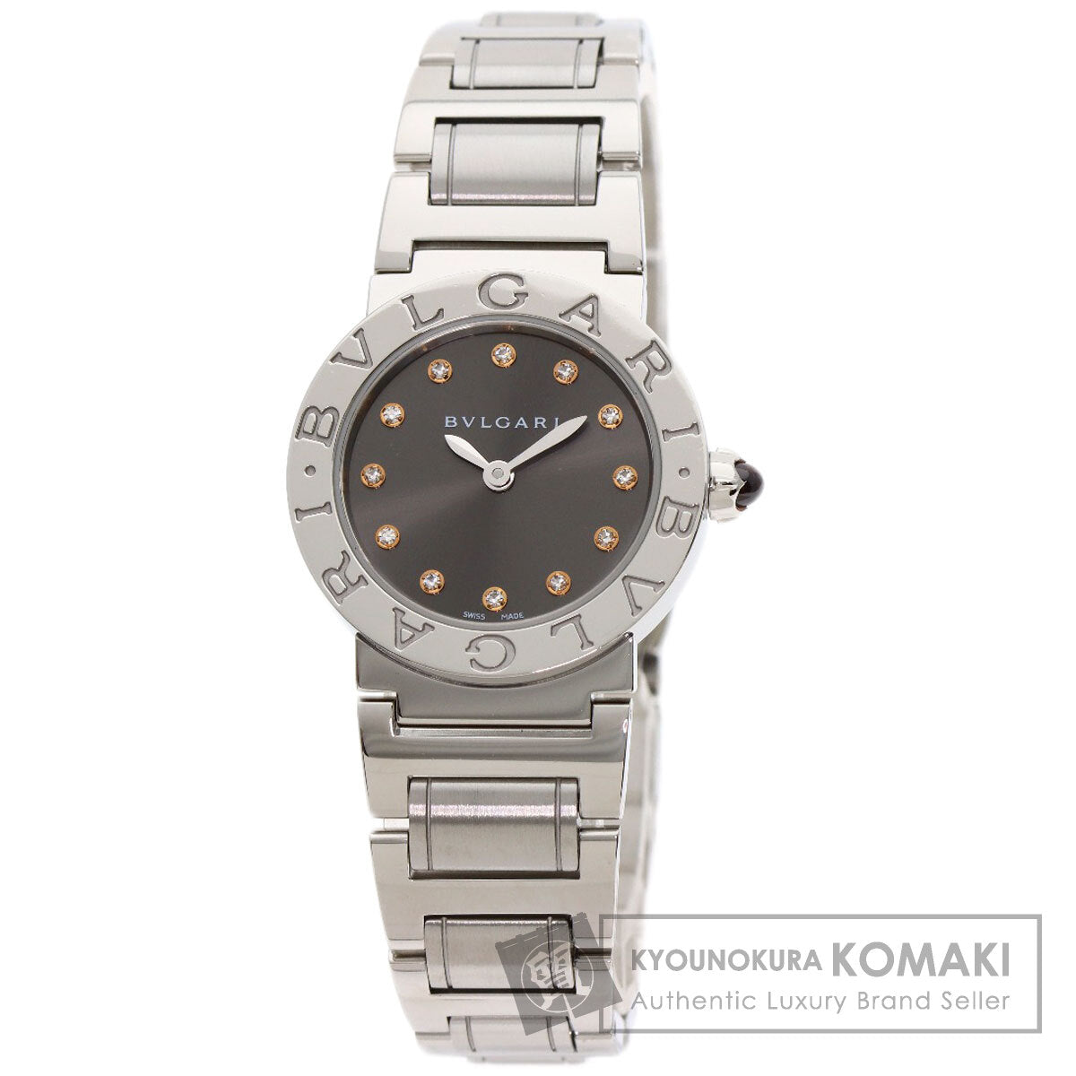 BVLGARI ブルガリ BBL26C6SS/12 ブルガリブルガリ 12P ダイヤモンド 腕時計 SS レディース 中古
