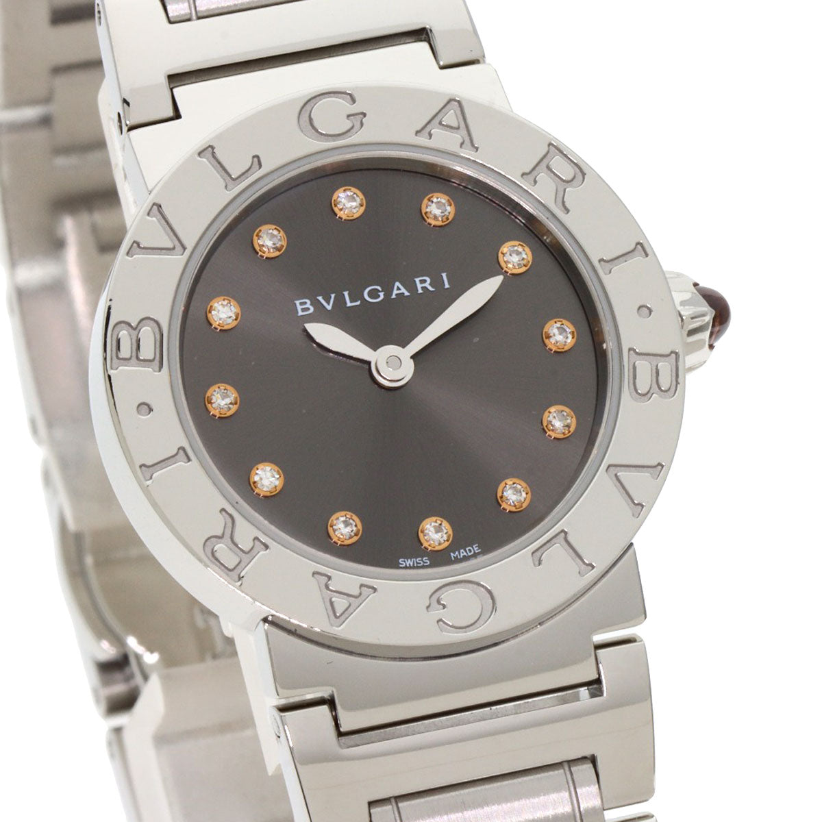 BVLGARI ブルガリ BBL26C6SS/12 ブルガリブルガリ 12P ダイヤモンド 腕時計 SS レディース 中古