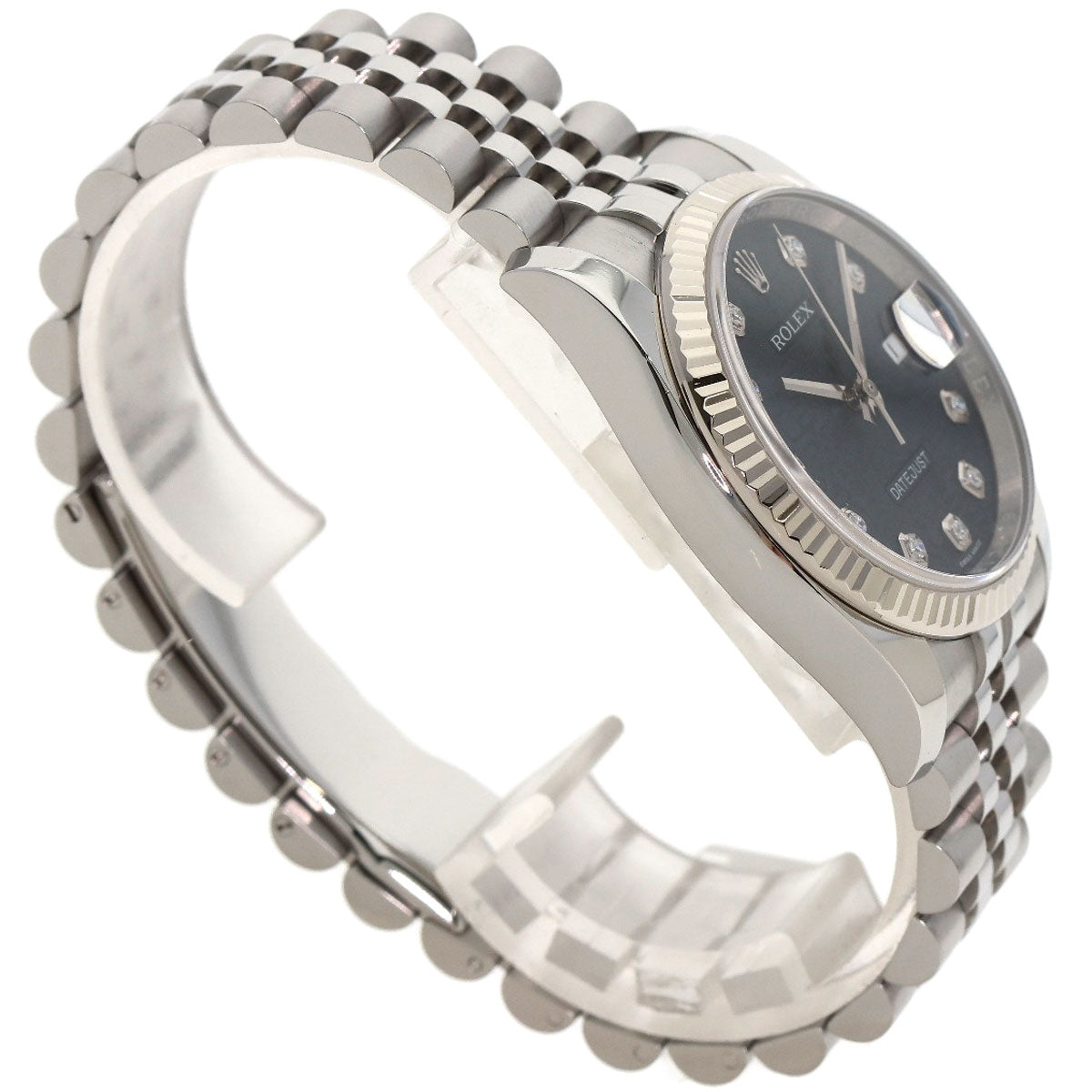 ROLEX ロレックス 116234G デイトジャスト 10P ダイヤモンド 腕時計 SS メンズ 中古