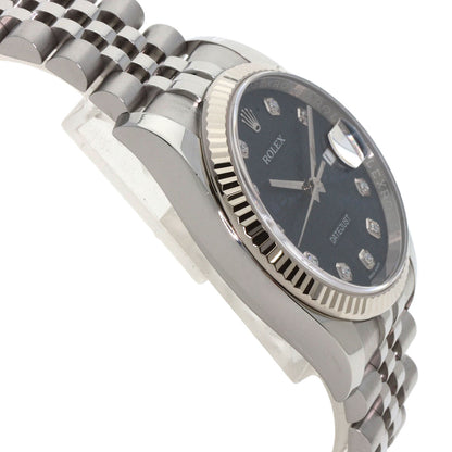 ROLEX ロレックス 116234G デイトジャスト 10P ダイヤモンド 腕時計 SS メンズ 中古