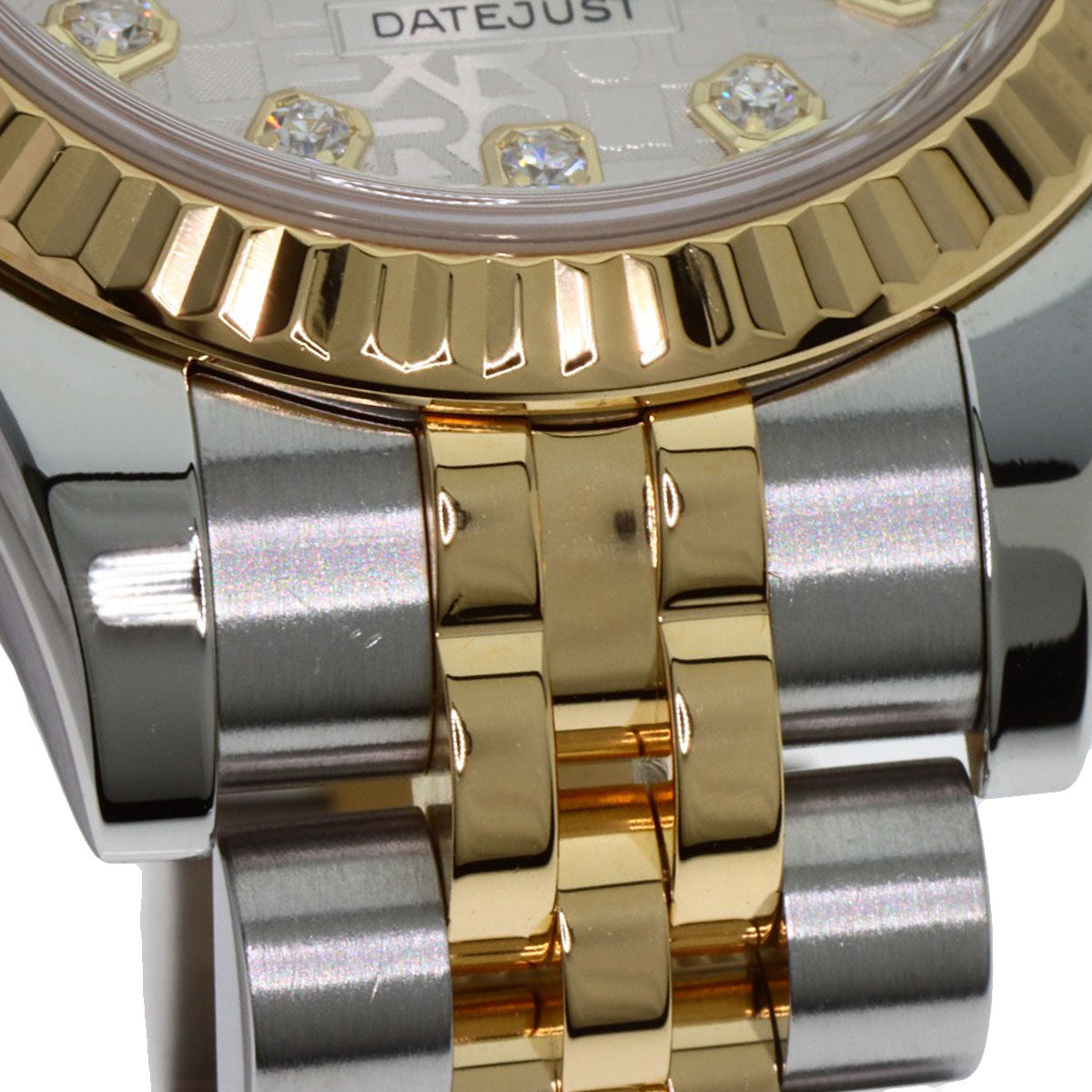 ROLEX ロレックス 179173G デイトジャスト 10P ダイヤモンド 腕時計 SS レディース 中古