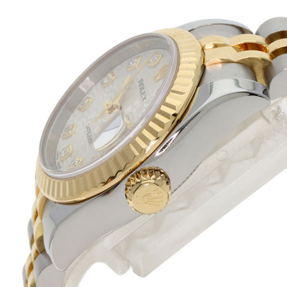 ROLEX ロレックス 179173G デイトジャスト 10P ダイヤモンド 腕時計 SS レディース 中古