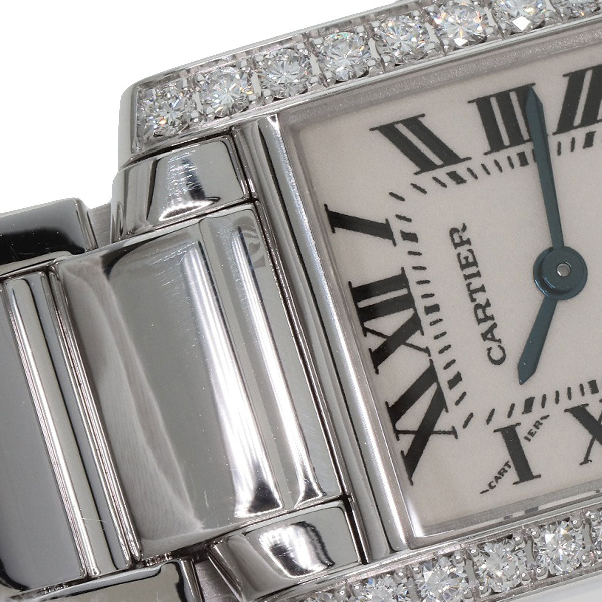 CARTIER カルティエ WE1002S3 タンクフランセーズ SM 腕時計 K18WG レディース 中古
