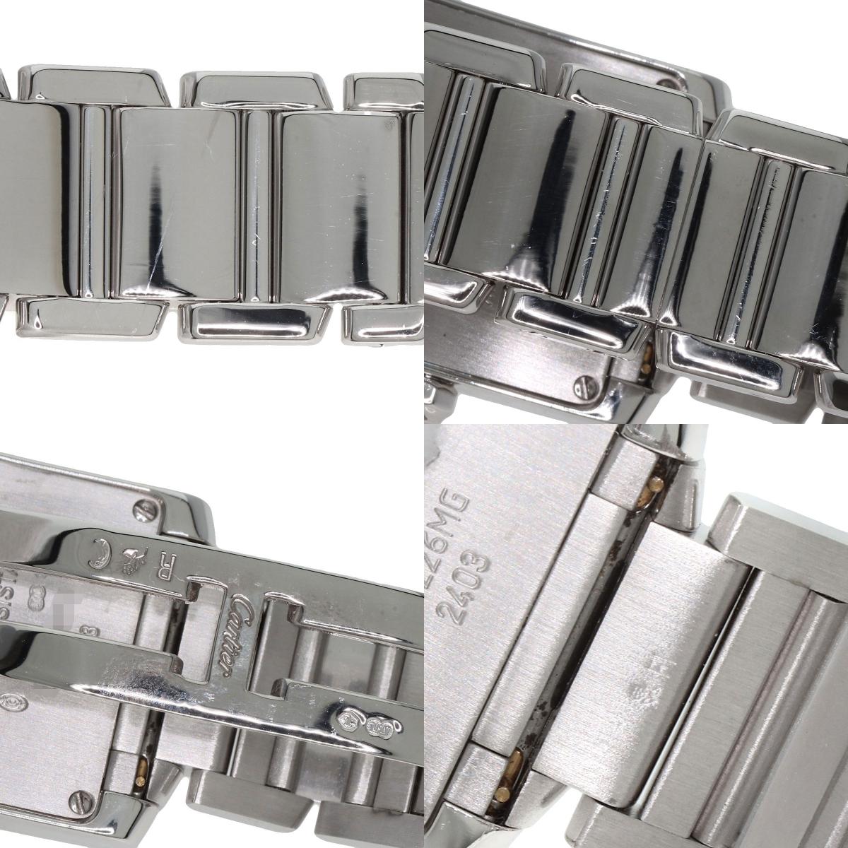 CARTIER カルティエ WE1002S3 タンクフランセーズ SM 腕時計 K18WG レディース 中古