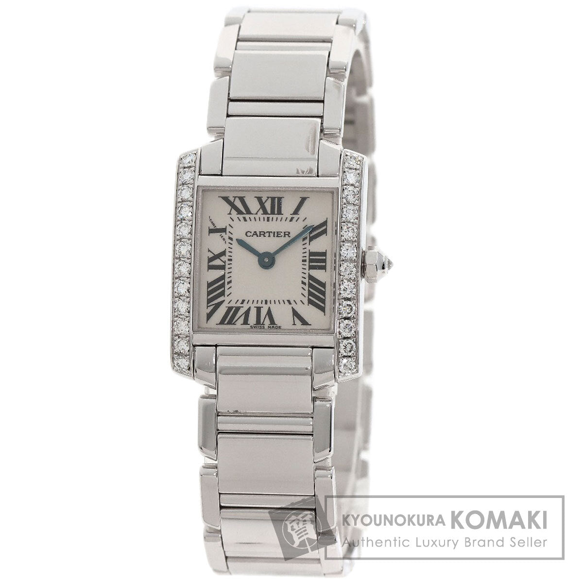 CARTIER カルティエ WE1002S3 タンクフランセーズ SM 腕時計 K18WG レディース 中古