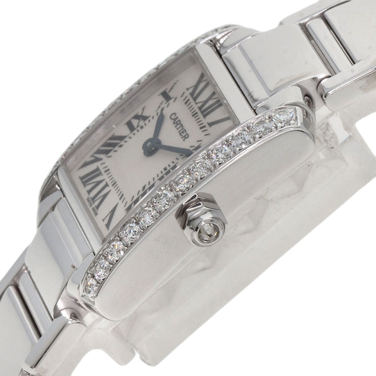 CARTIER カルティエ WE1002S3 タンクフランセーズ SM 腕時計 K18WG レディース 中古
