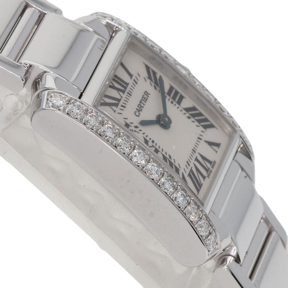 CARTIER カルティエ WE1002S3 タンクフランセーズ SM 腕時計 K18WG レディース 中古