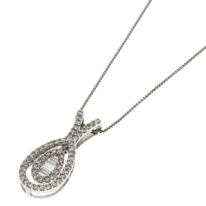 SELECT JEWELRY セレクトジュエリー ダイヤモンド ネックレス K18WG レディース 中古