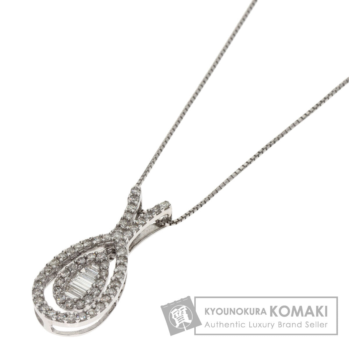 SELECT JEWELRY セレクトジュエリー ダイヤモンド ネックレス K18WG レディース 中古