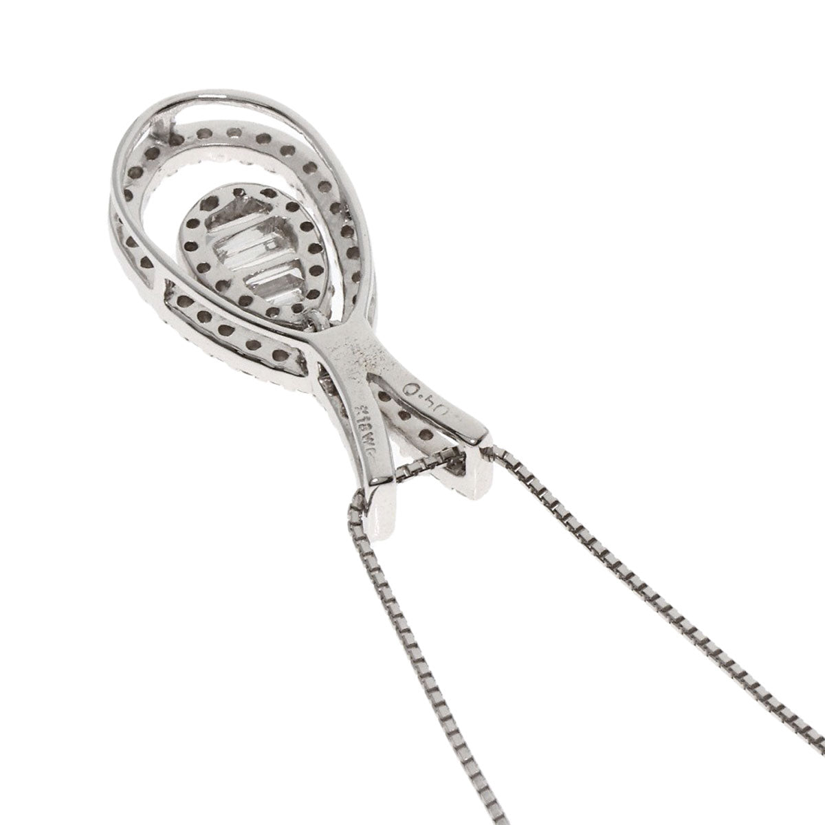SELECT JEWELRY セレクトジュエリー ダイヤモンド ネックレス K18WG レディース 中古