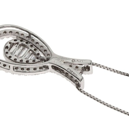 SELECT JEWELRY セレクトジュエリー ダイヤモンド ネックレス K18WG レディース 中古