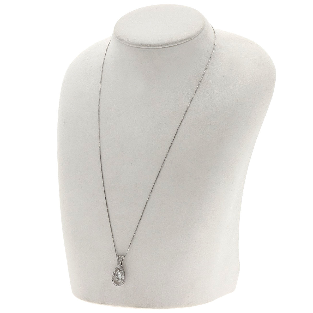 SELECT JEWELRY セレクトジュエリー ダイヤモンド ネックレス K18WG レディース 中古