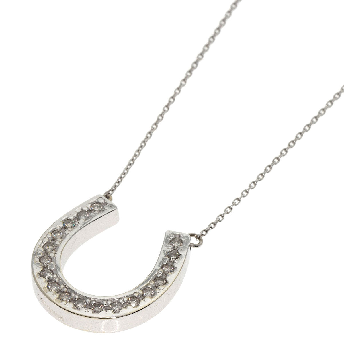 SELECT JEWELRY セレクトジュエリー ダイヤモンド ネックレス K18WG レディース 中古