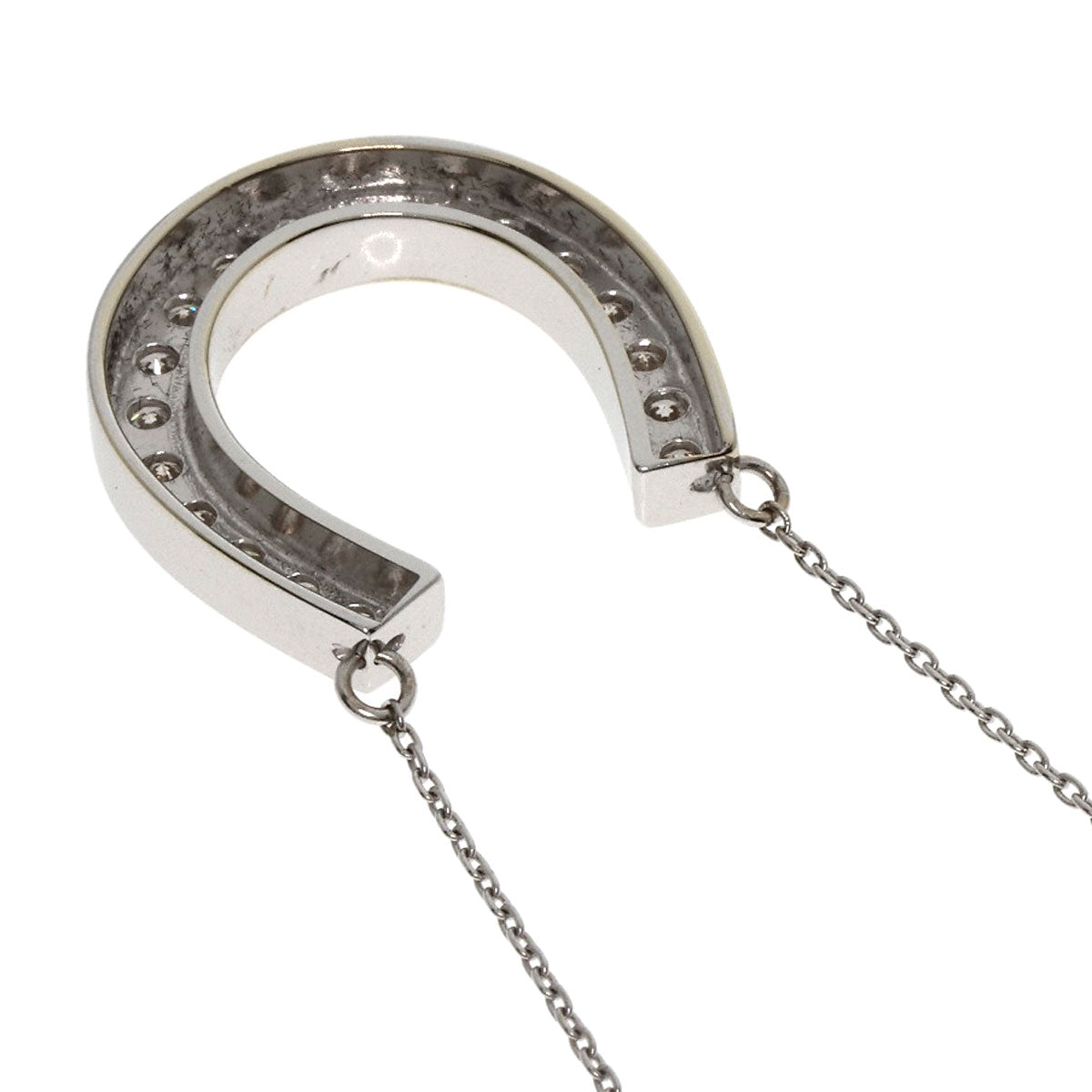 SELECT JEWELRY セレクトジュエリー ダイヤモンド ネックレス K18WG レディース 中古