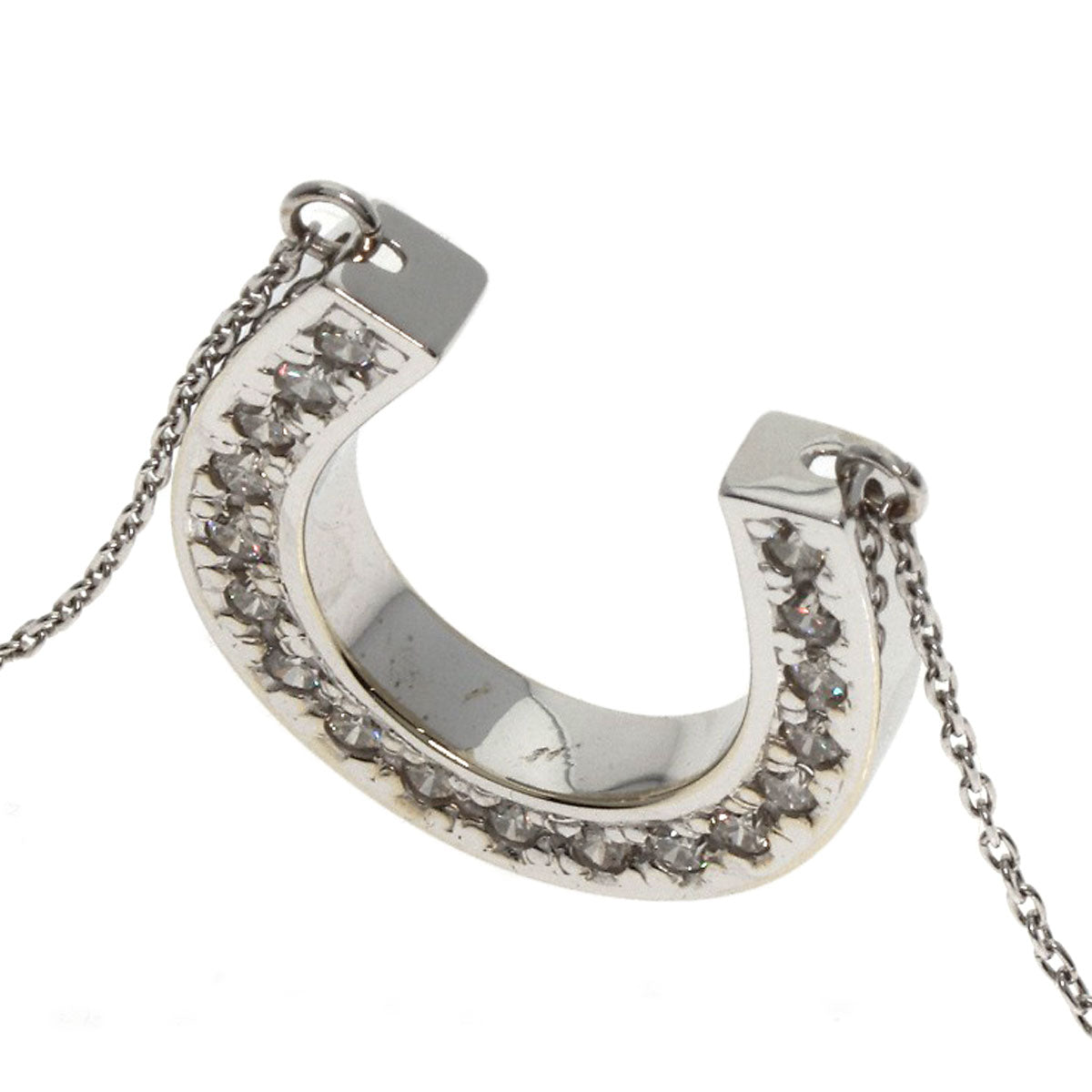 SELECT JEWELRY セレクトジュエリー ダイヤモンド ネックレス K18WG レディース 中古