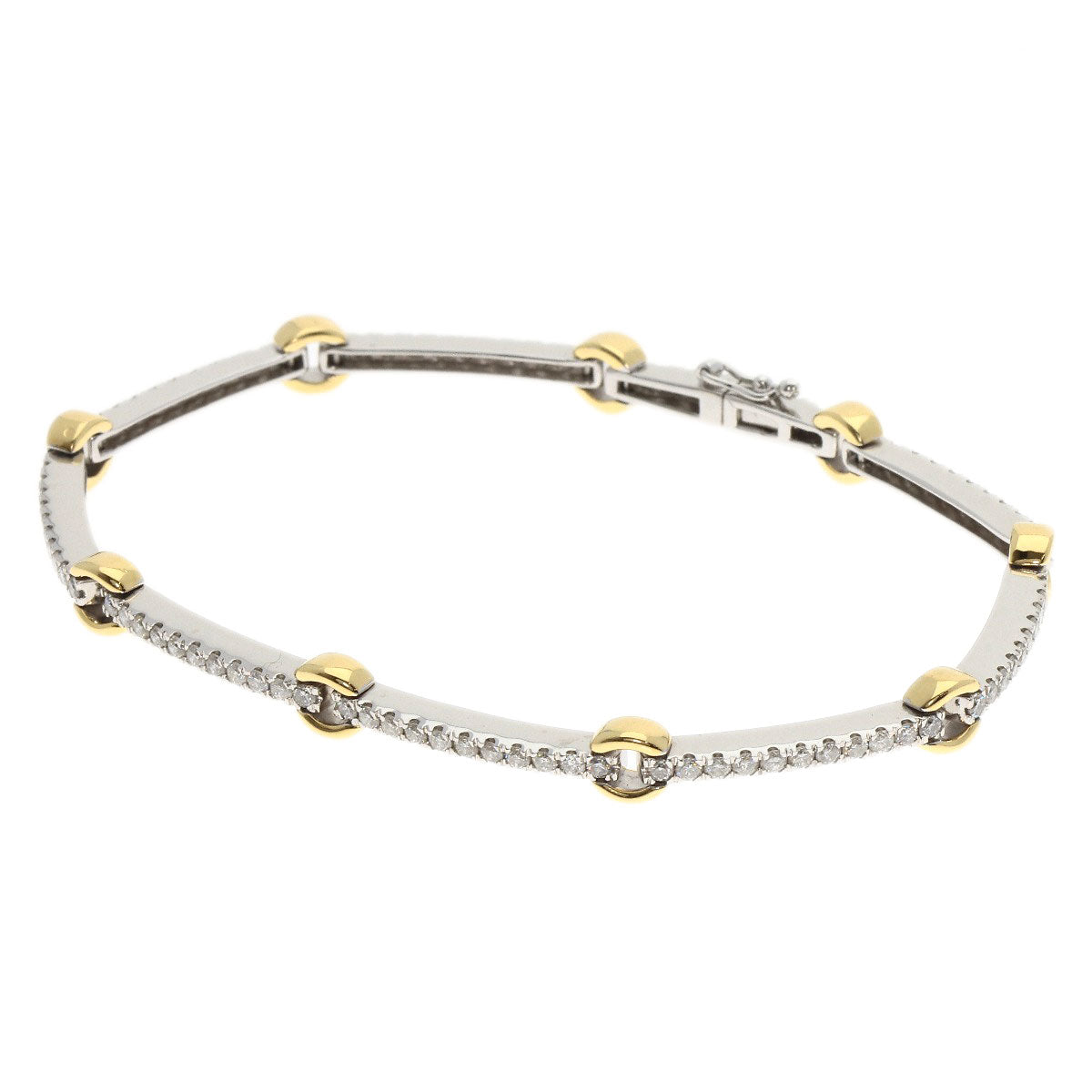 SELECT JEWELRY セレクトジュエリー ダイヤモンド ブレスレット K18WG レディース 中古