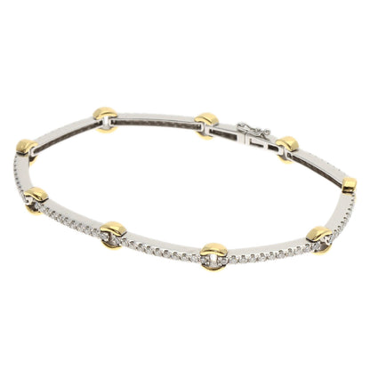 SELECT JEWELRY セレクトジュエリー ダイヤモンド ブレスレット K18WG レディース 中古