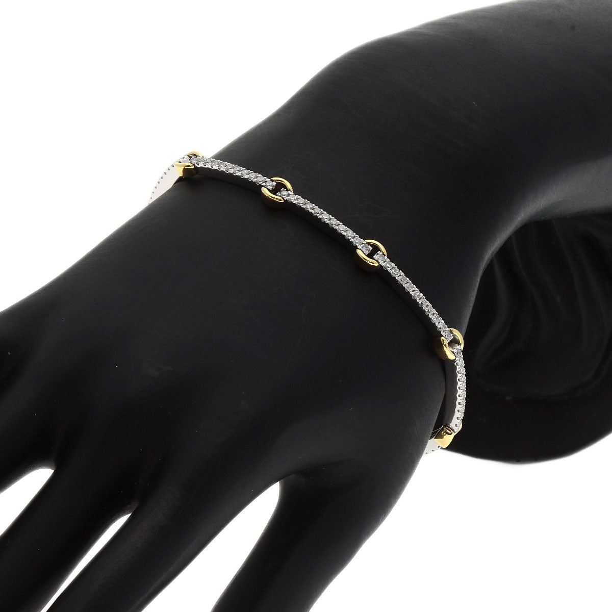 SELECT JEWELRY セレクトジュエリー ダイヤモンド ブレスレット K18WG レディース 中古