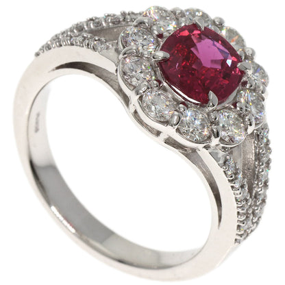 SELECT JEWELRY セレクトジュエリー ルビー ダイヤモンド リング・指輪 PT900 レディース 中古