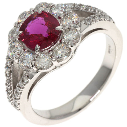 SELECT JEWELRY セレクトジュエリー ルビー ダイヤモンド リング・指輪 PT900 レディース 中古