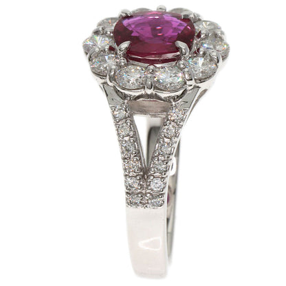 SELECT JEWELRY セレクトジュエリー ルビー ダイヤモンド リング・指輪 PT900 レディース 中古