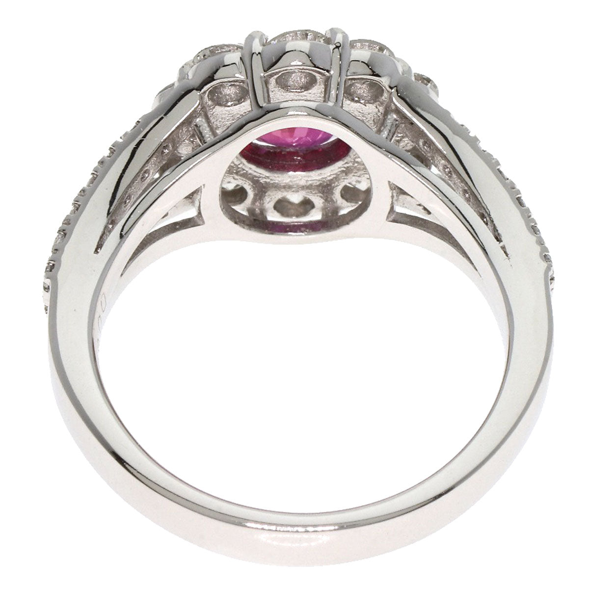 SELECT JEWELRY セレクトジュエリー ルビー ダイヤモンド リング・指輪 PT900 レディース 中古