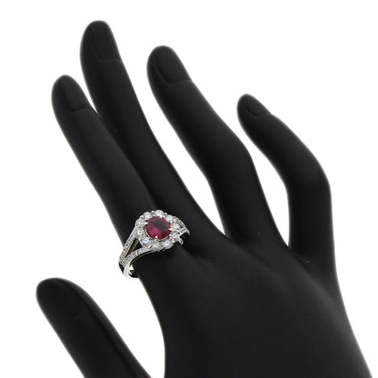SELECT JEWELRY セレクトジュエリー ルビー ダイヤモンド リング・指輪 PT900 レディース 中古