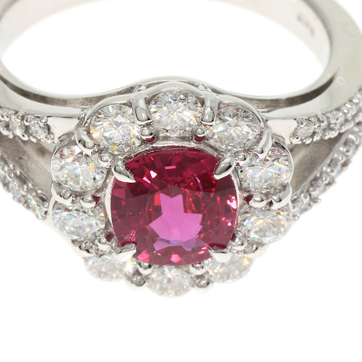 SELECT JEWELRY セレクトジュエリー ルビー ダイヤモンド リング・指輪 PT900 レディース 中古
