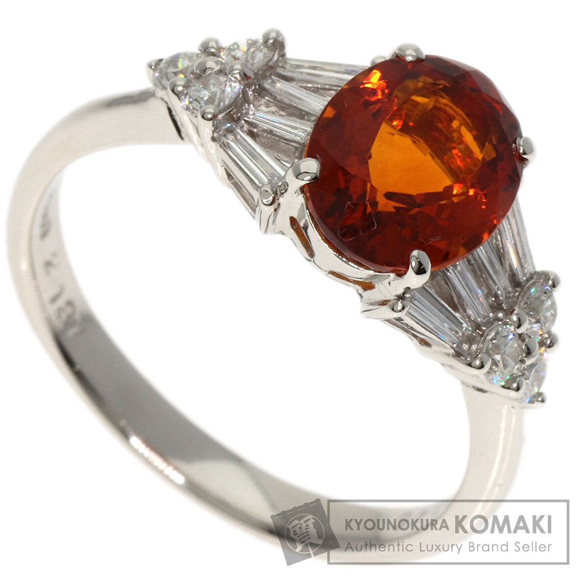 SELECT JEWELRY セレクトジュエリー シトリン ダイヤモンド リング・指輪 PT900 レディース 中古