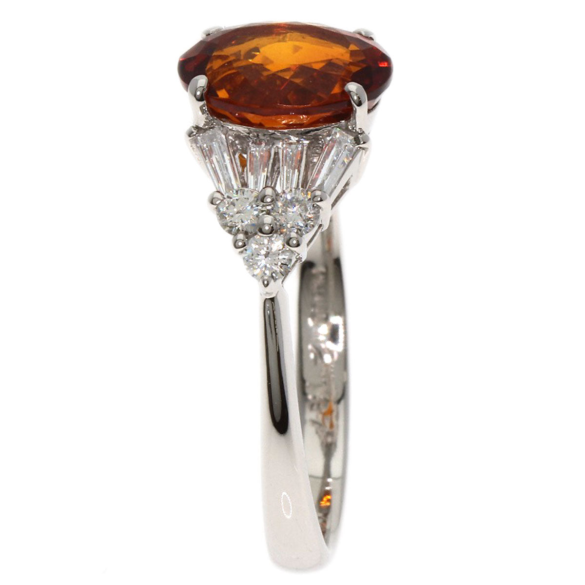 SELECT JEWELRY セレクトジュエリー シトリン ダイヤモンド リング・指輪 PT900 レディース 中古