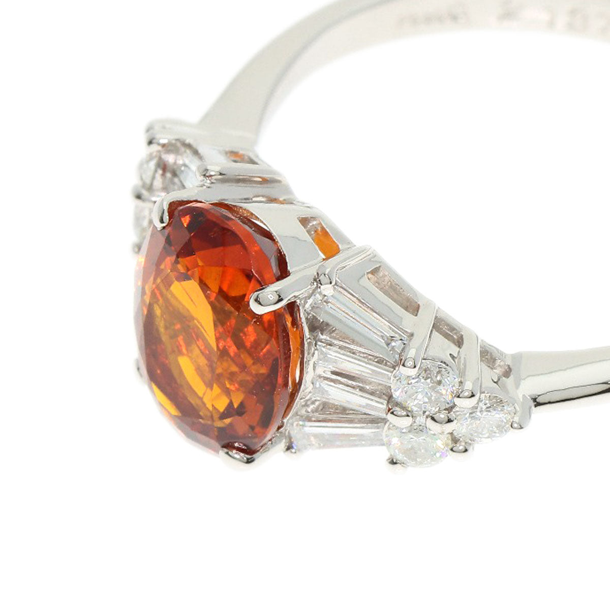 SELECT JEWELRY セレクトジュエリー シトリン ダイヤモンド リング・指輪 PT900 レディース 中古