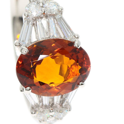 SELECT JEWELRY セレクトジュエリー シトリン ダイヤモンド リング・指輪 PT900 レディース 中古