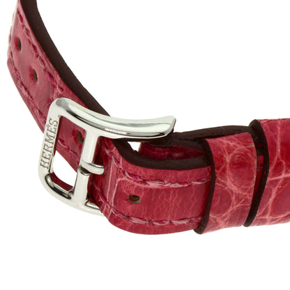 HERMES エルメス HH1.131 Hウォッチ ミニ ダイヤモンドベゼル 腕時計 SS レディース 中古