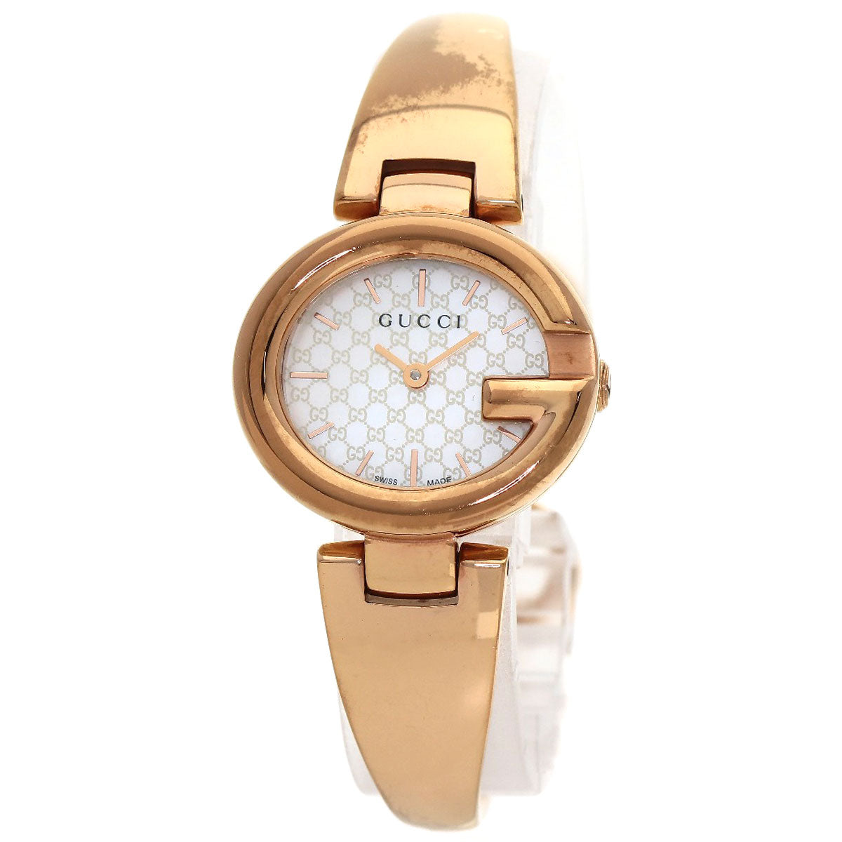 GUCCI グッチ 134.5 GG シェル バングル 腕時計 PGP レディース 中古
