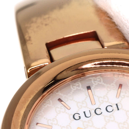 GUCCI グッチ 134.5 GG シェル バングル 腕時計 PGP レディース 中古