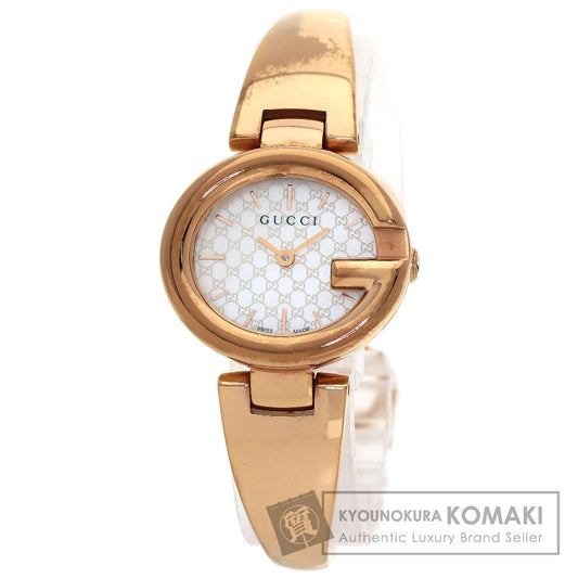 GUCCI グッチ 134.5 GG シェル バングル 腕時計 PGP レディース 中古