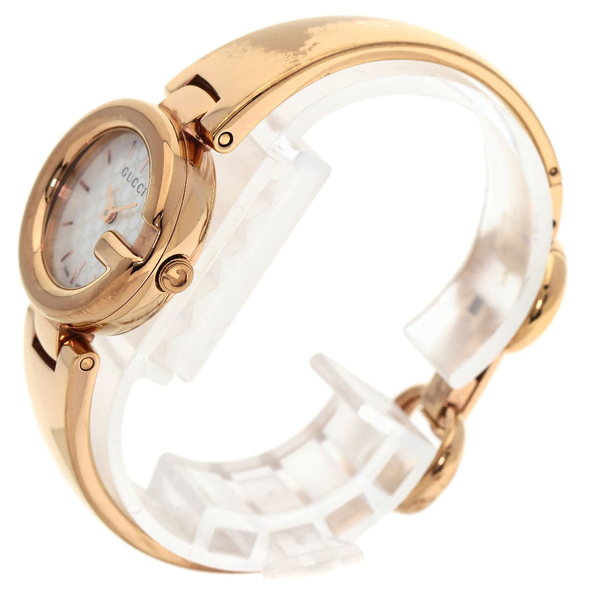 GUCCI グッチ 134.5 GG シェル バングル 腕時計 PGP レディース 中古