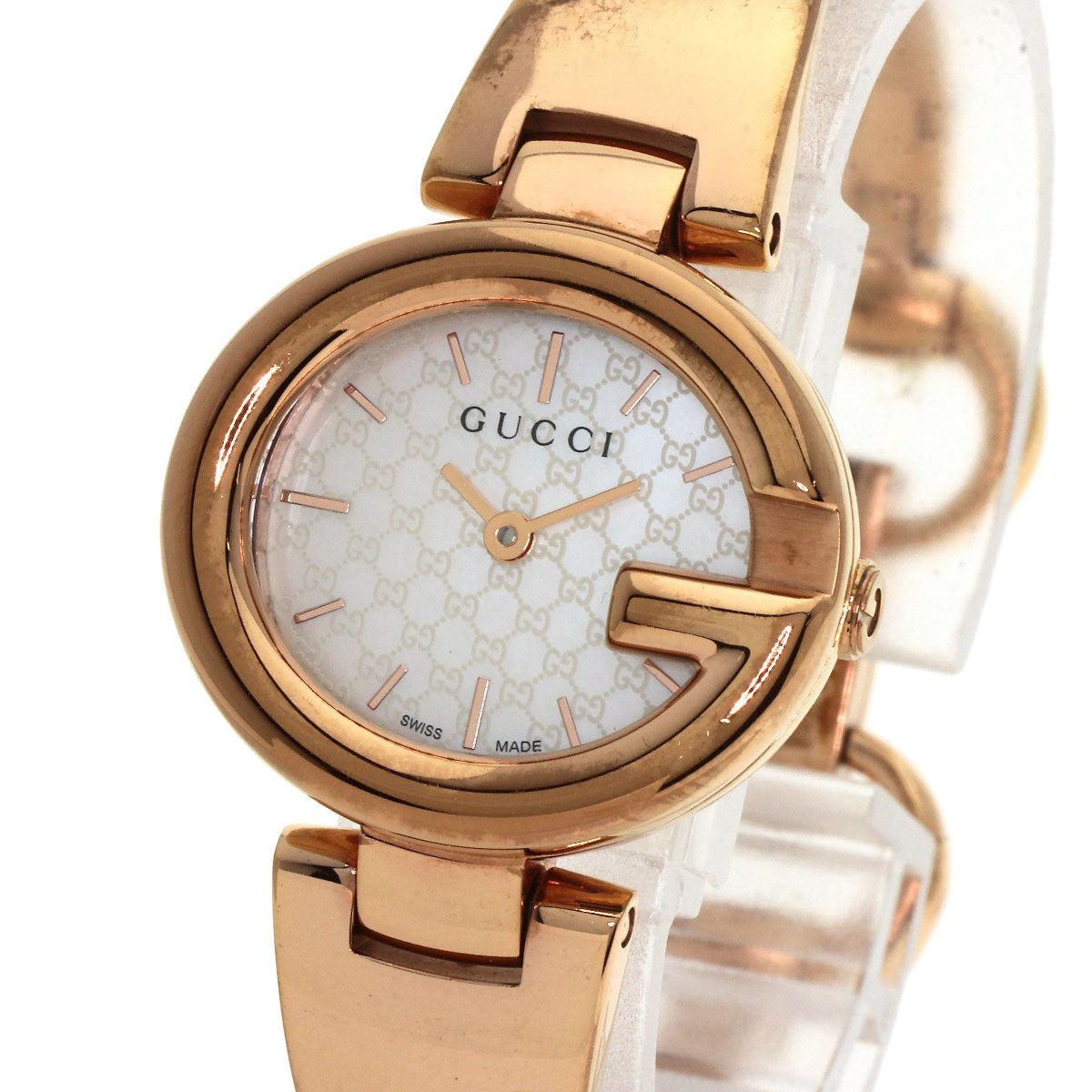 GUCCI グッチ 134.5 GG シェル バングル 腕時計 PGP レディース 中古