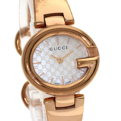 GUCCI グッチ 134.5 GG シェル バングル 腕時計 PGP レディース 中古