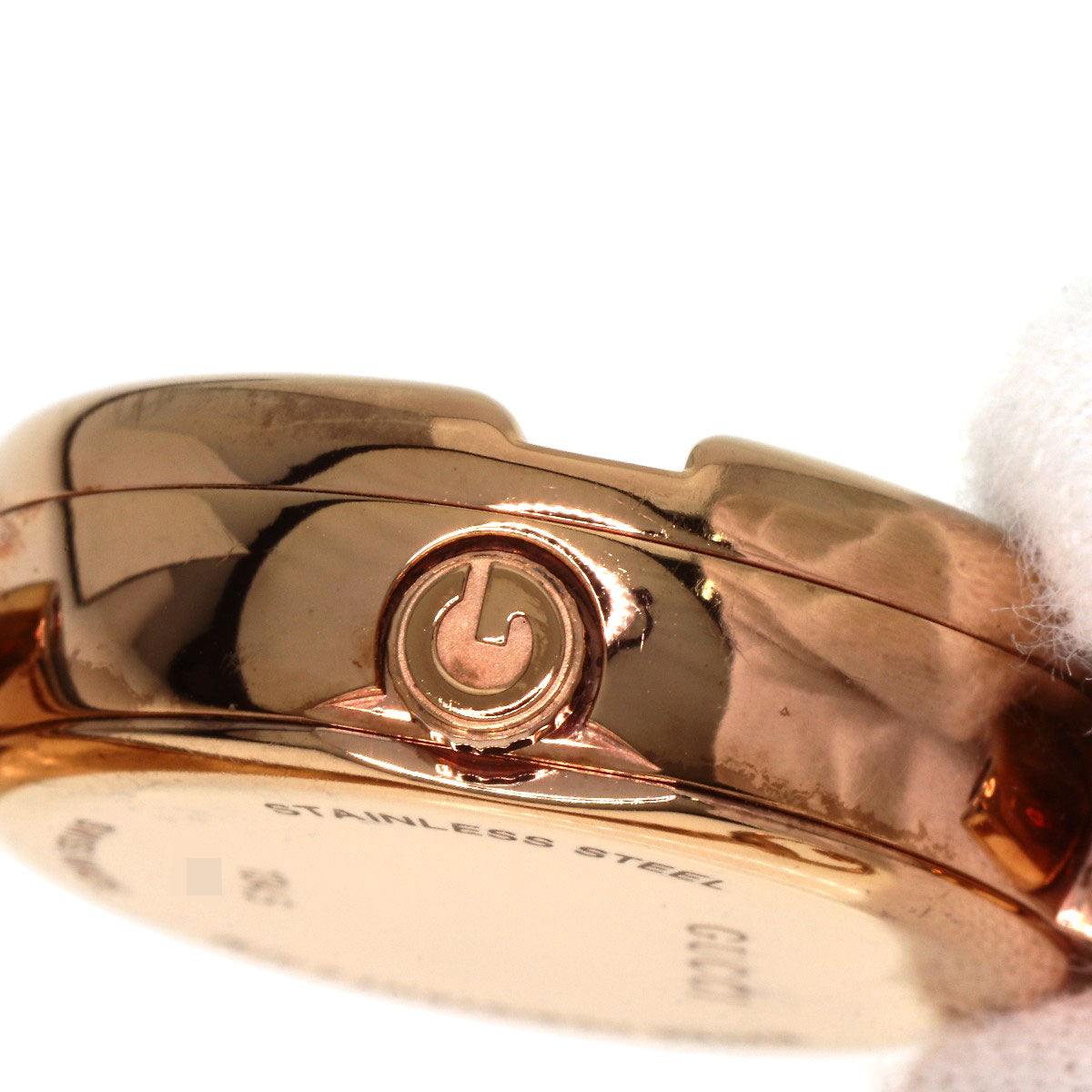 GUCCI グッチ 134.5 GG シェル バングル 腕時計 PGP レディース 中古