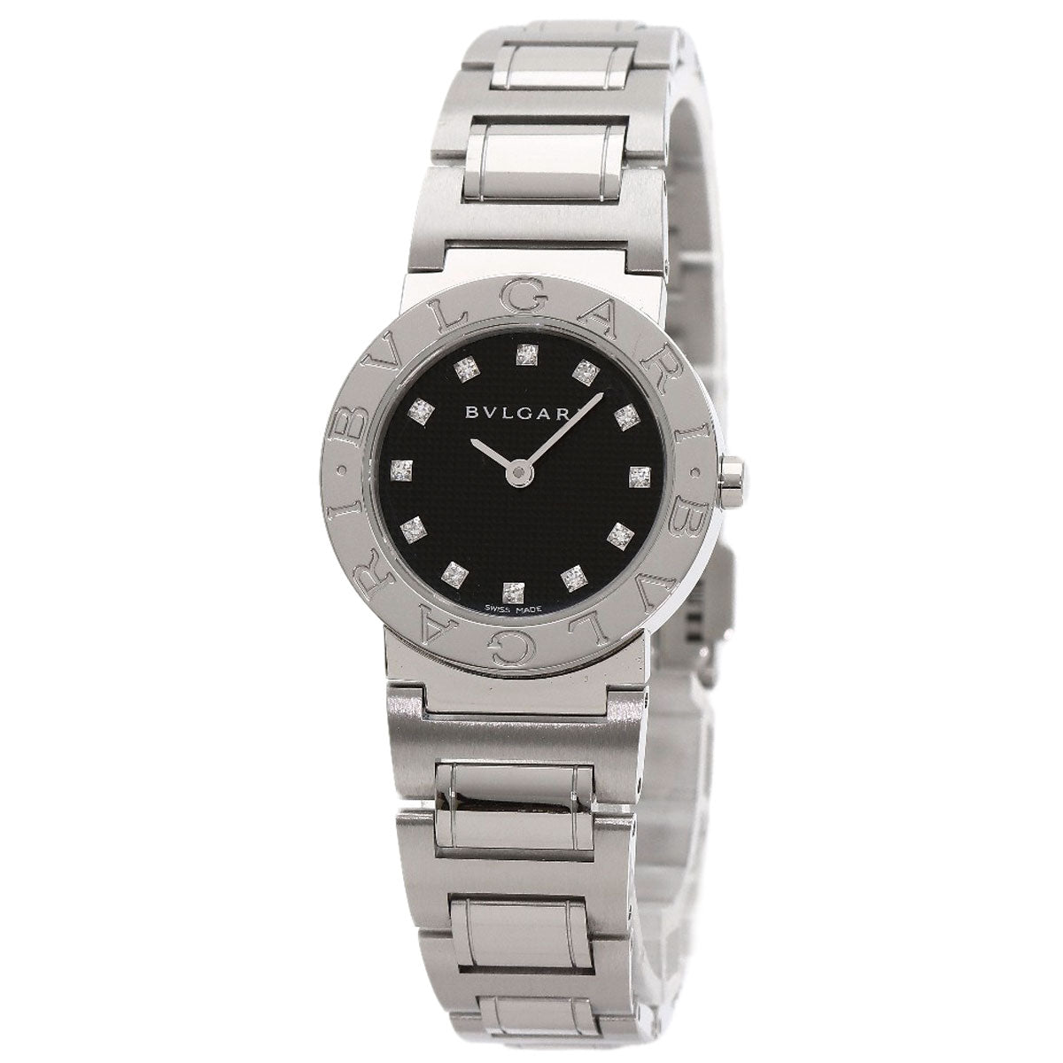 BVLGARI ブルガリ BB26BSS/12N ブルガリブルガリ 12P ダイヤモンド 腕時計 SS レディース 中古