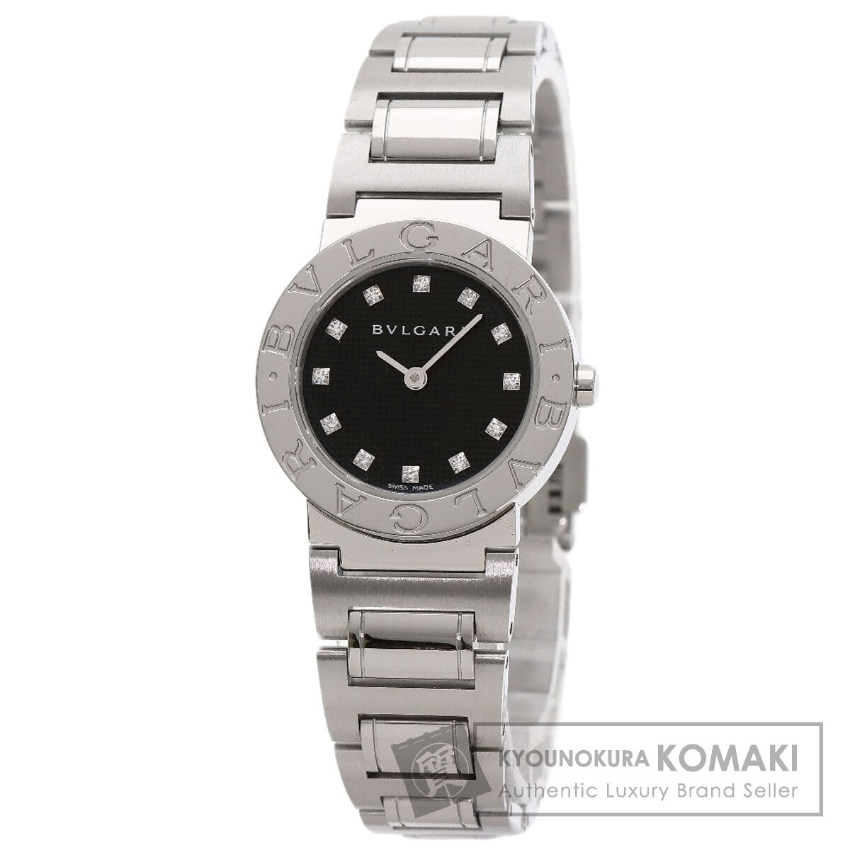 BVLGARI ブルガリ BB26BSS/12N ブルガリブルガリ 12P ダイヤモンド 腕時計 SS レディース 中古