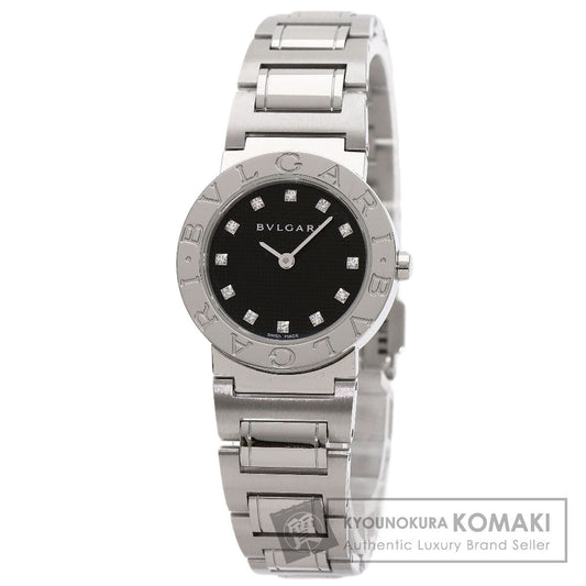 BVLGARI ブルガリ BB26BSS/12N ブルガリブルガリ 12P ダイヤモンド 腕時計 SS レディース 中古
