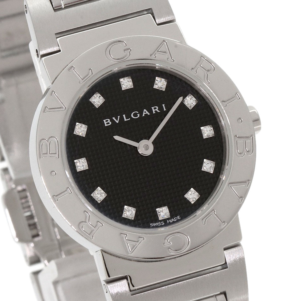 BVLGARI ブルガリ BB26BSS/12N ブルガリブルガリ 12P ダイヤモンド 腕時計 SS レディース 中古