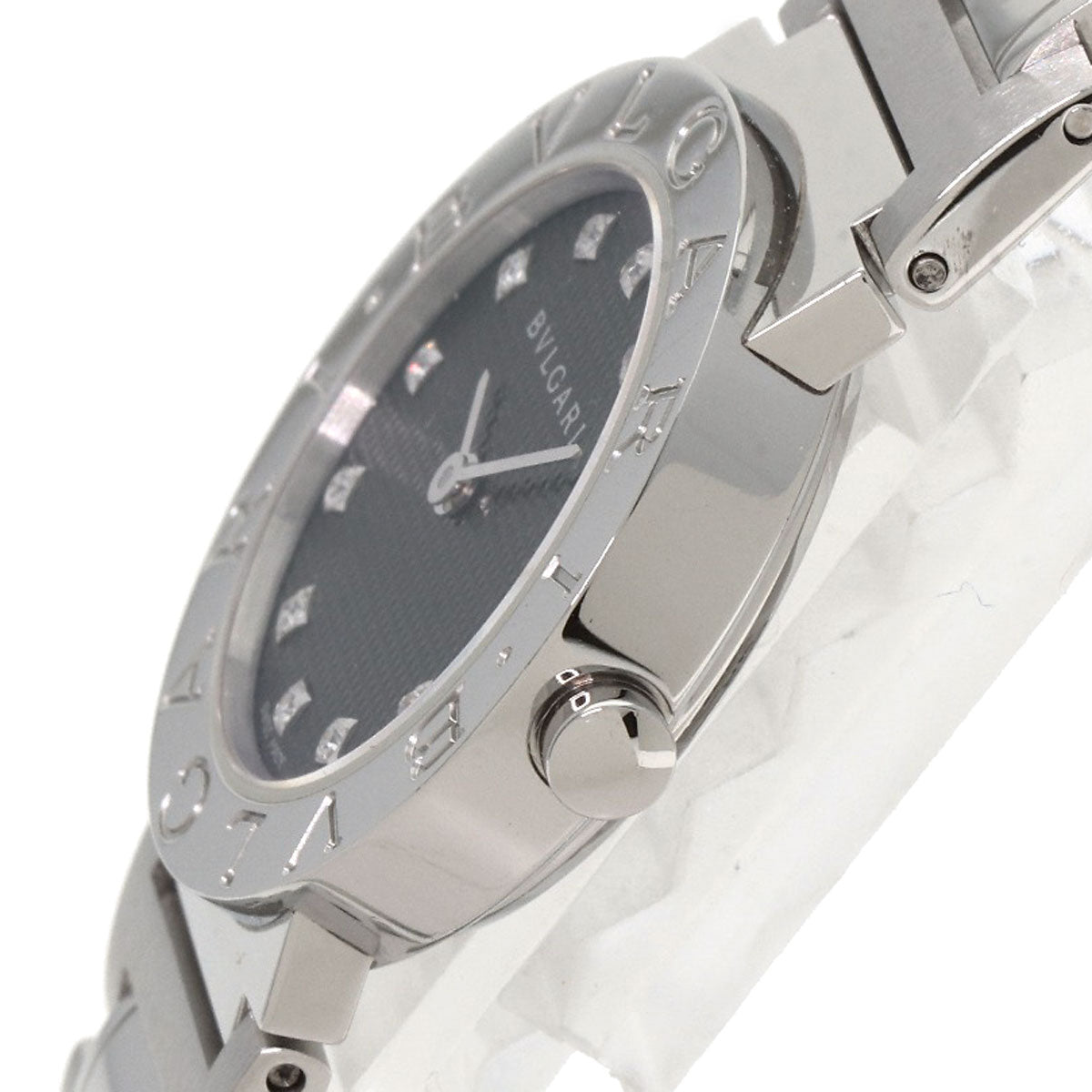 BVLGARI ブルガリ BB26BSS/12N ブルガリブルガリ 12P ダイヤモンド 腕時計 SS レディース 中古